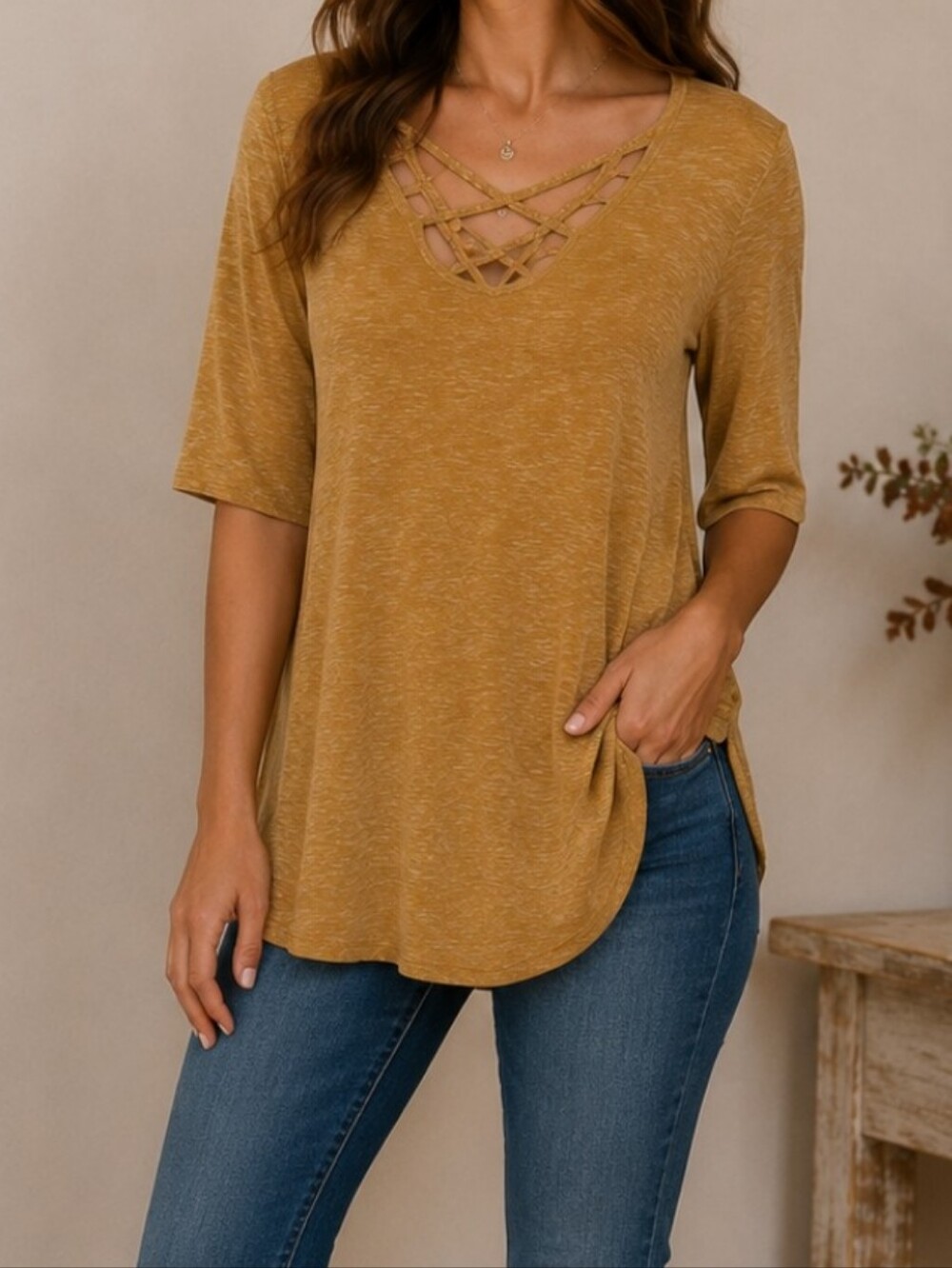 Mairices 24/7 Strappy Detail Tunic Top
